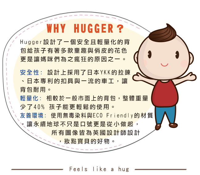 Hugger防走失背包