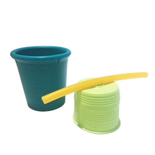 【Silikids】果凍餐具 矽膠吸管杯組(草綠) 【Silikids】果凍餐具 矽膠吸管杯組(草綠)