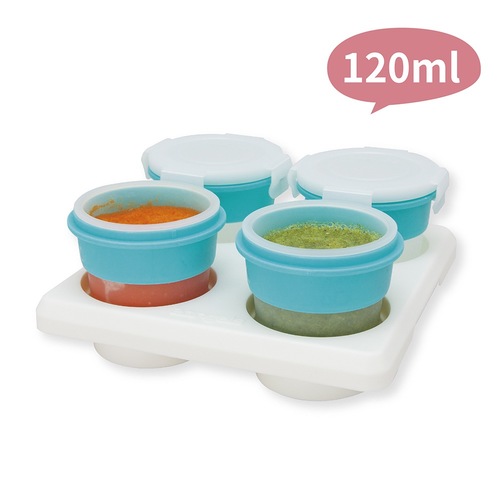 2angels矽膠副食品儲存杯 120ml 2組 2angels矽膠副食品儲存杯 120ml 2組