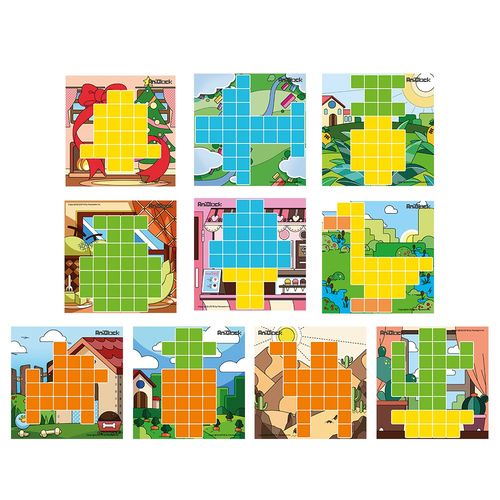 AniBlock安尼博樂 AR積木拼圖 4色圖卡擴充包 AniBlock安尼博樂 AR積木拼圖 4色圖卡擴充包