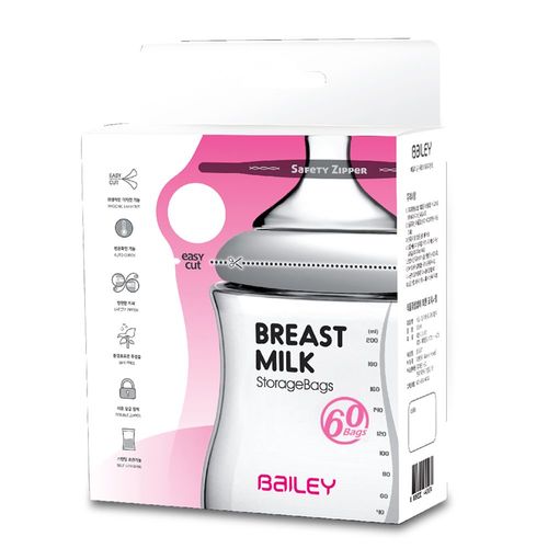 【Bailey】感溫母乳儲存袋(指孔型) 60入
