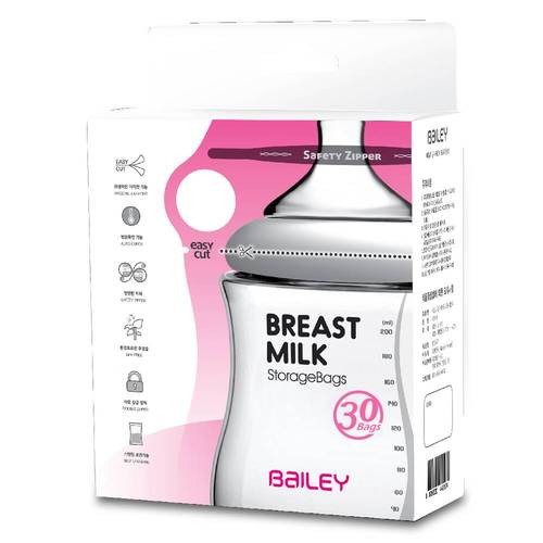 【Bailey】感溫母乳儲存袋(指孔型) 30入