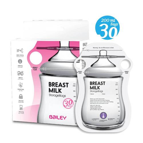 【Bailey】感溫母乳儲存袋(指孔型60入)+集乳器