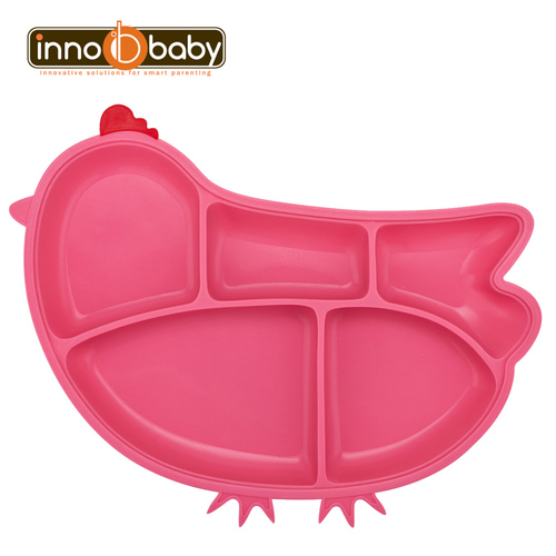 【Innobaby】歡樂小雞矽膠防滑餐盤(桃紅) 【Innobaby】歡樂小雞矽膠防滑餐盤(桃紅)