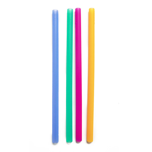 Silikids 果凍餐具 四入矽膠吸管組(20cm)繽紛 Silikids 果凍餐具 四入矽膠吸管組(20cm)繽紛