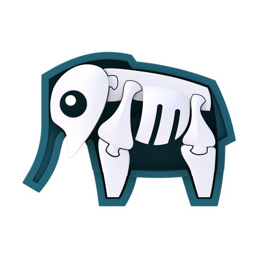 HALFTOYS 3D動物系列 大象ELEPHANT HALFTOYS 3D動物系列 大象ELEPHANT