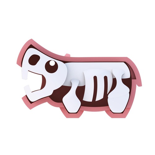 HALFTOYS 3D動物系列 河馬HIPPO HALFTOYS 3D動物系列 河馬HIPPO