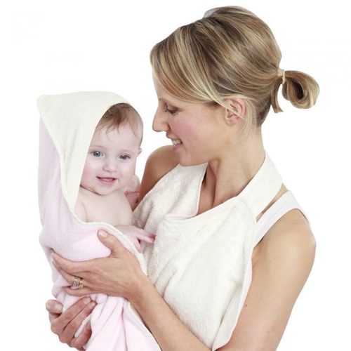 【出清】Cuddledry有機棉幼童浴巾/圍裙親子浴巾 粉紅色 【出清】Cuddledry有機棉幼童浴巾/圍裙親子浴巾 粉紅色