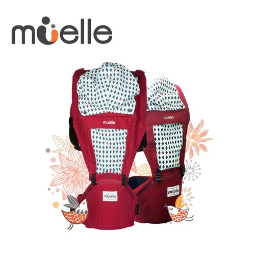 Muelle 坐墊式嬰兒腰凳背巾 經典紅 Muelle 坐墊式嬰兒腰凳背巾 經典紅