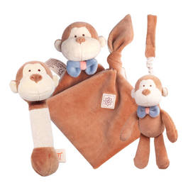 【miYim】有機棉安撫玩具禮盒組 布布小猴