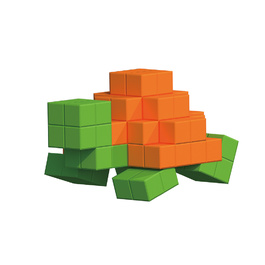 AniBlock安尼博樂 AR積木拼圖 2色圖卡擴充包 (橘&綠)