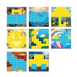 AniBlock安尼博樂 AR積木拼圖 2色圖卡擴充包 (黃&藍)