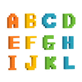 AniBlock安尼博樂 AR積木拼圖 ABC字母學習擴充包