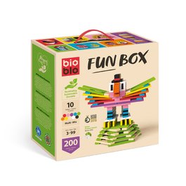 BIOBLO蜂巢積木 FUN BOX (200片／10色)