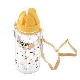 【HUGGER】兒童吸管水壺 550ml 兔子松鼠