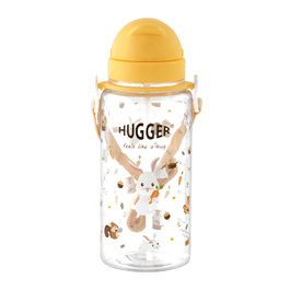 【HUGGER】兒童吸管水壺 550ml 兔子松鼠