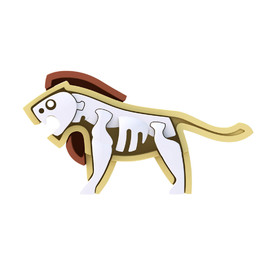 【HALFTOYS】 3D動物系列 獅子LION