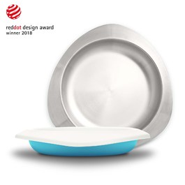 【VIIDA】Soufflé 抗菌不鏽鋼餐盤-寶貝藍