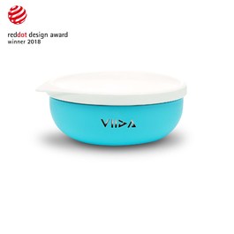VIIDA Soufflé 抗菌不鏽鋼餐碗-寶貝藍