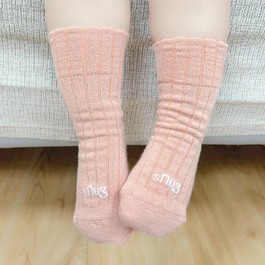 sNug 中筒健康童襪-蜜桃橘