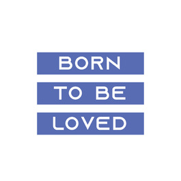 【SMILE】大人棉柔短T BORN TO BE LOVED 藍