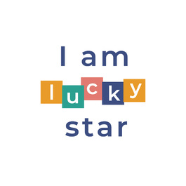 小童棉柔短T I am lucky star