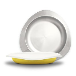 【VIIDA】Soufflé 抗菌不鏽鋼餐盤-萊姆黃