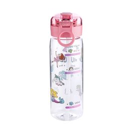 【HUGGER】兒童彈蓋吸管水壺 500ml 夢幻小公主 + 2組吸管