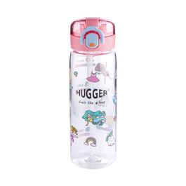 Tritan彈蓋吸管水壺 500ml 夢幻小公主 背帶組