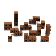 【AniBlock安尼博樂】 AR積木拼圖 單色積木 (咖啡色)