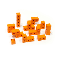【AniBlock安尼博樂】 AR積木拼圖 單色積木 (橘色)