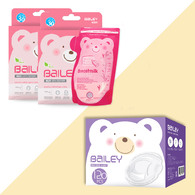 BAILEY感溫母乳儲存袋(壺嘴型30入)2盒+防溢乳墊(120入) BAILEY感溫母乳儲存袋(壺嘴型30入)2盒+防溢乳墊(120入)