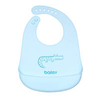 【Bailey】矽膠圍兜(藍色) 【Bailey】矽膠圍兜(藍色)