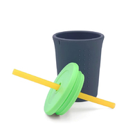 【Silikids】果凍餐具 TOGO矽膠吸管杯組12oz(酷灰) 【Silikids】果凍餐具 TOGO矽膠吸管杯組12oz(酷灰)