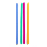 Silikids 果凍餐具 四入矽膠吸管組(20cm)繽紛 Silikids 果凍餐具 四入矽膠吸管組(20cm)繽紛