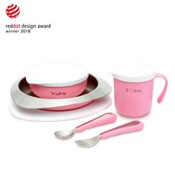 VIIDA Soufflé 抗菌不鏽鋼餐具組-甜心粉 VIIDA Soufflé 抗菌不鏽鋼餐具組-甜心粉