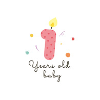 小童棉柔短T 寶貝生日T 1歲 小童棉柔短T 寶貝生日T 1歲