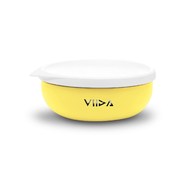 VIIDA Soufflé 抗菌不鏽鋼餐碗- 萊姆黃 VIIDA Soufflé 抗菌不鏽鋼餐碗- 萊姆黃