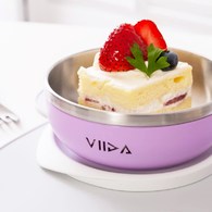【VIIDA】Soufflé 抗菌不鏽鋼餐碗-薰衣草紫