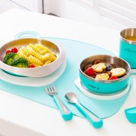 VIIDA Soufflé 抗菌不鏽鋼餐具組-湖水綠 VIIDA Soufflé 抗菌不鏽鋼餐具組-湖水綠