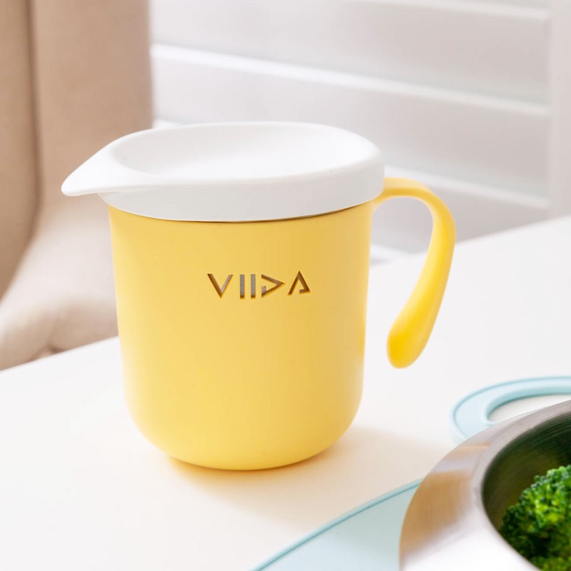 VIIDA Soufflé 抗菌不鏽鋼杯-萊姆黃