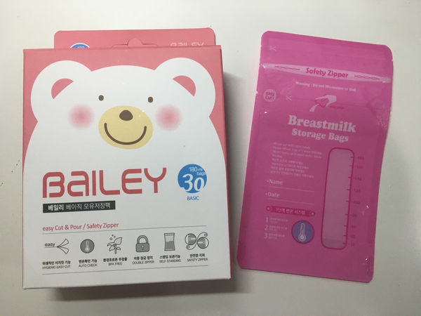 韓國Bailey貝睿母乳儲存袋推薦 (指孔型/基本型)