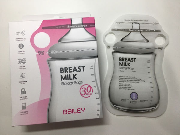 韓國Bailey貝睿母乳儲存袋推薦 (指孔型/基本型)