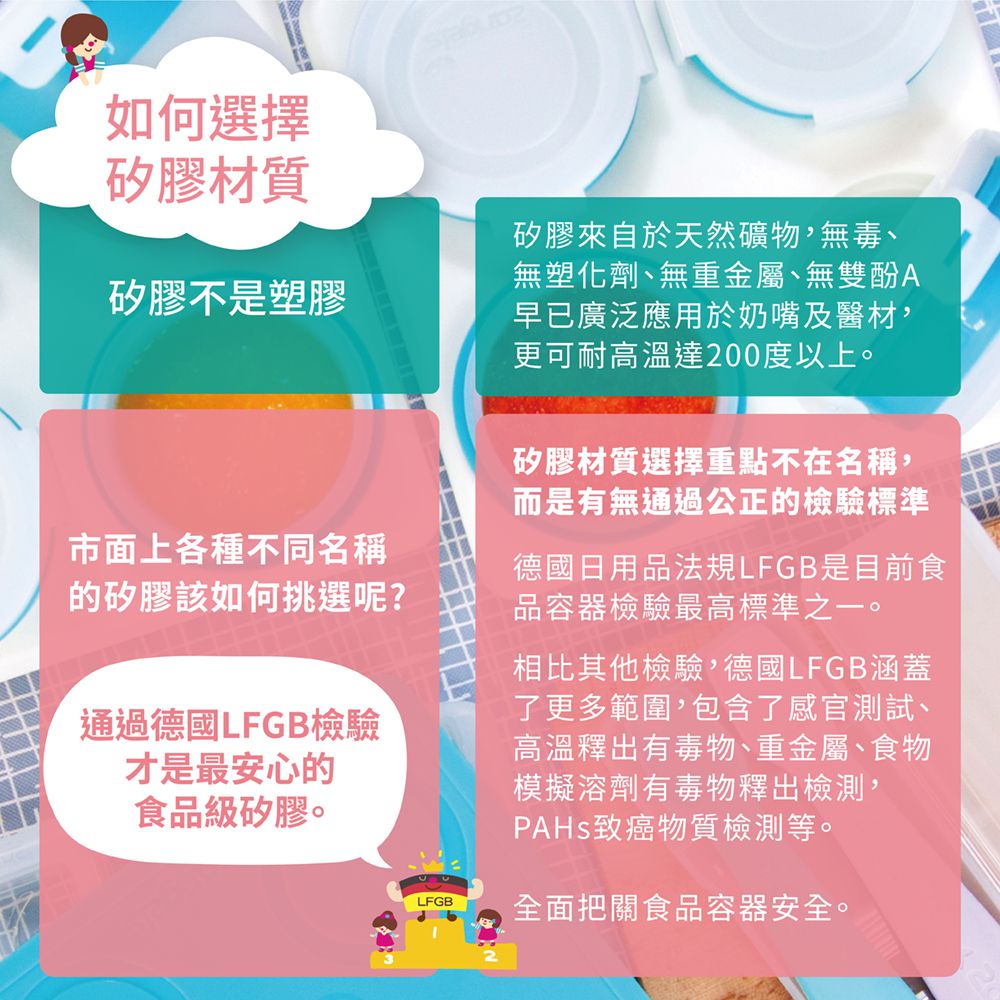 2angels矽膠餐具通過德國LFGB檢驗，給家長安心保障