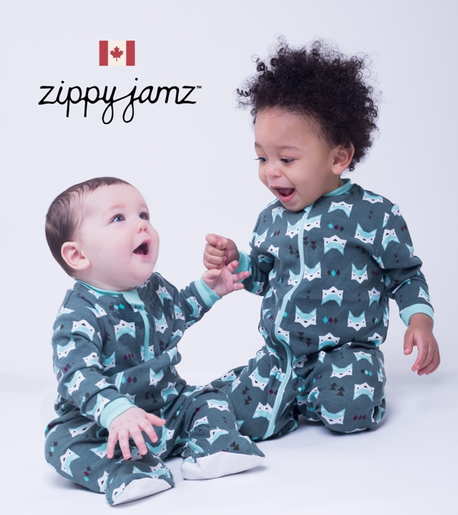 ZippyJamz有機棉寶寶拉鍊連身服
