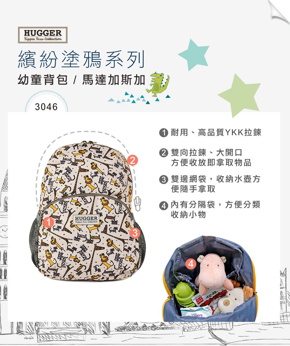 英國HUGGER兒童背包 馬達加斯加 多分層 耐用YKK順手好拉 英國HUGGER兒童背包 馬達加斯加 多分層 耐用YKK順手好拉
