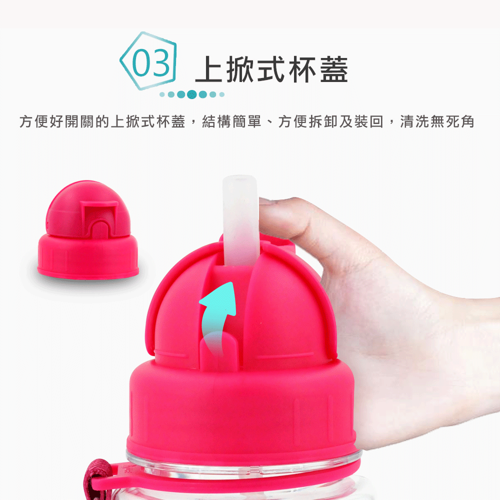 HUGGER吸管水壺 彈跳吸管設計 小孩也可輕鬆使用