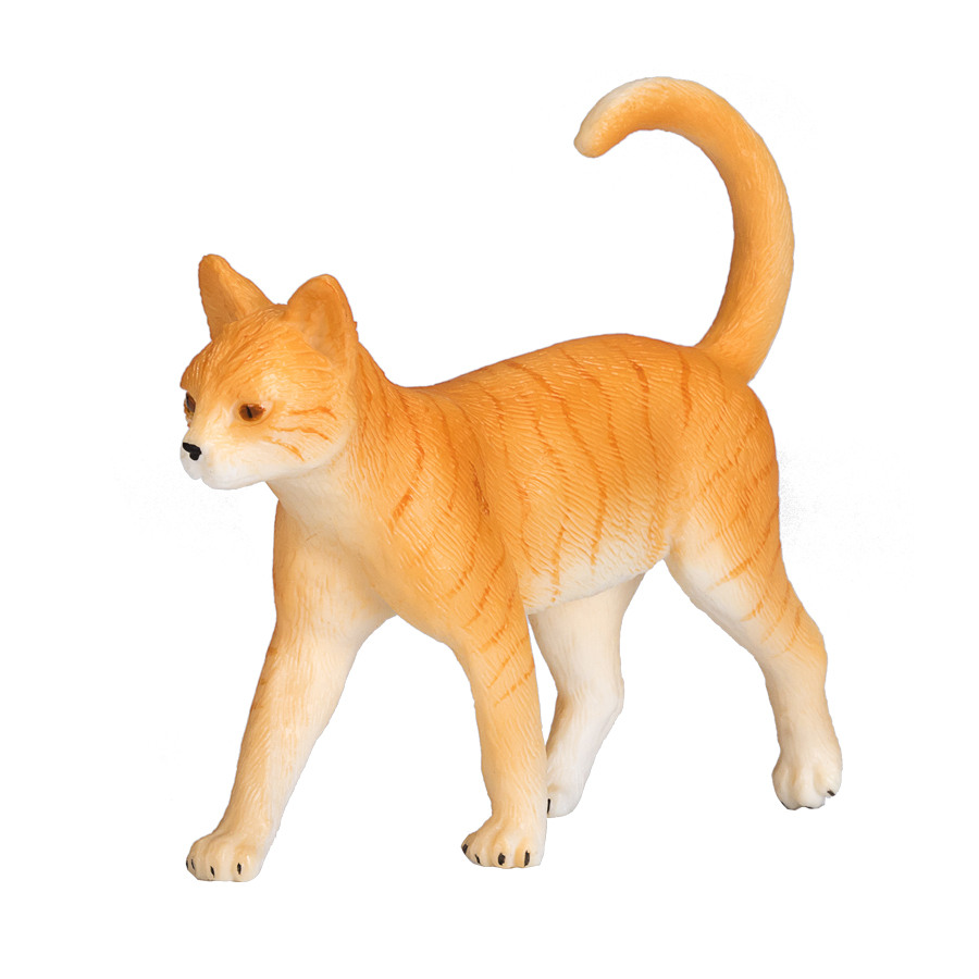 英國Mojo Fun動物擬真模型 黃色虎斑貓 387283