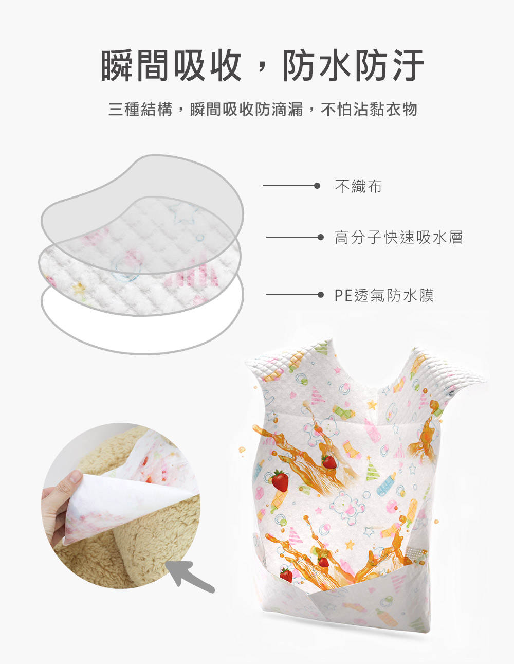 BAILEY拋棄式圍兜 防水 防汙 不沾染衣物