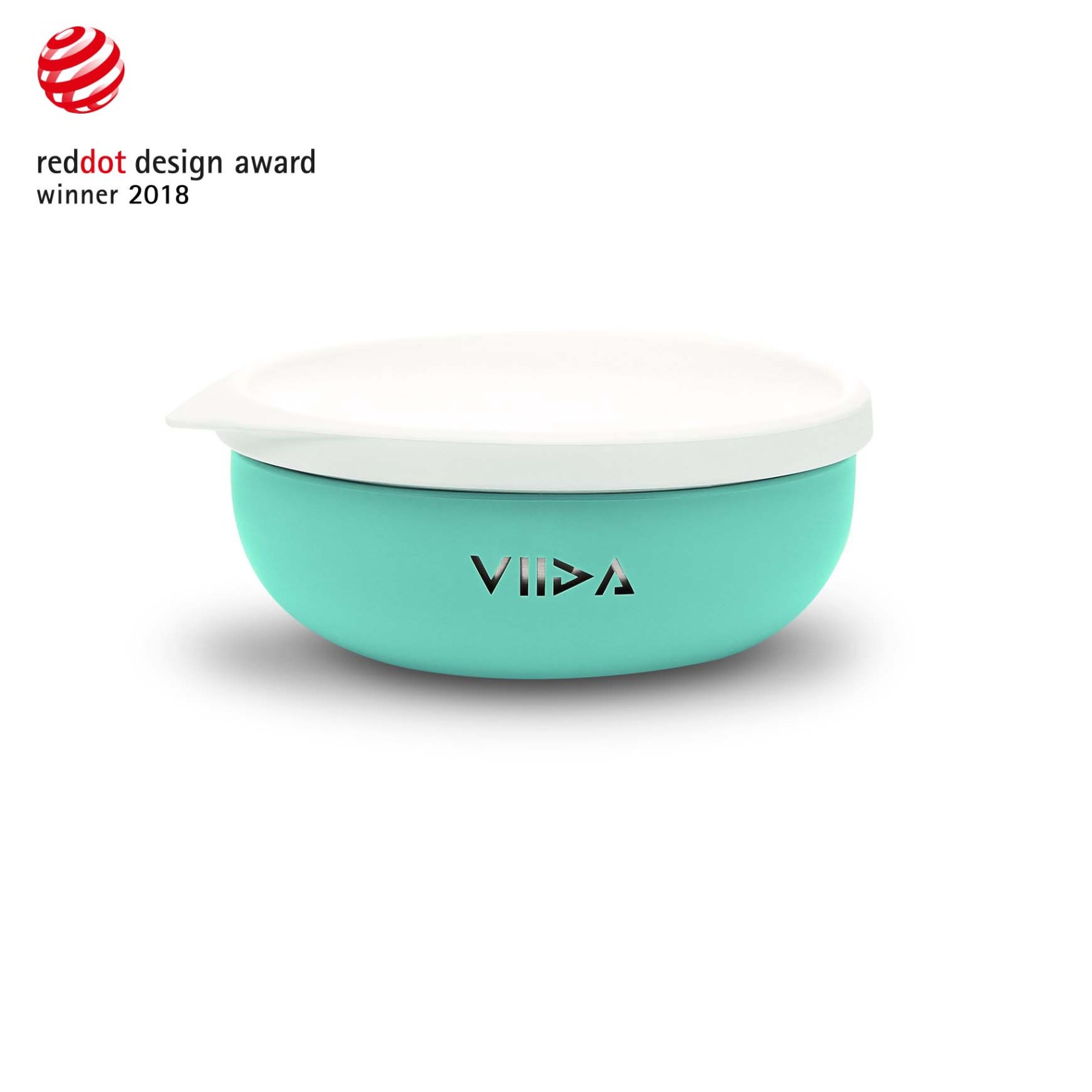 VIIDA Soufflé 抗菌不鏽鋼餐碗-湖水綠
